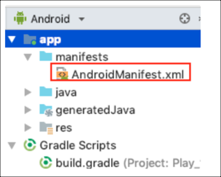 Fichier manifeste Android